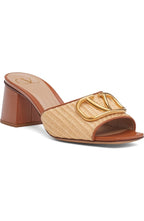 Valentino Garavani – Riviera VLogo Raffia Mules