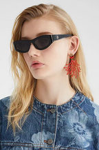 Fendi Signature Iconic Slim Cat-Eye Sunglasses