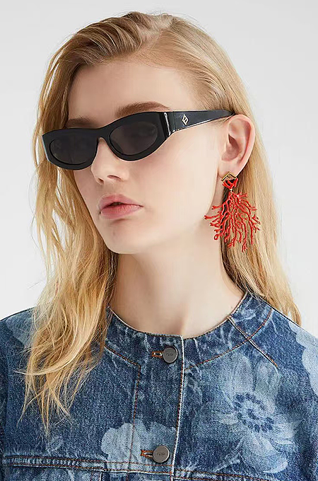 Fendi Signature Iconic Slim Cat-Eye Sunglasses