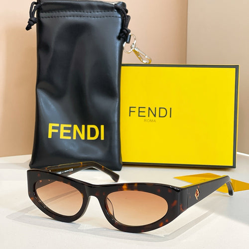 Fendi Signature Iconic Slim Cat-Eye Sunglasses