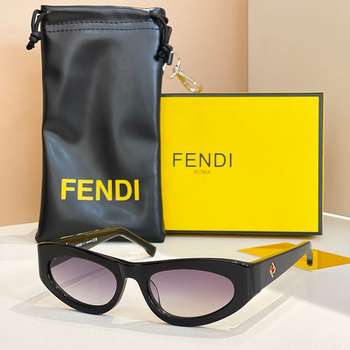 Fendi Signature Iconic Slim Cat-Eye Sunglasses