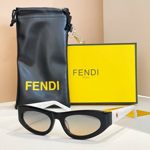Fendi Signature Iconic Slim Cat-Eye Sunglasses