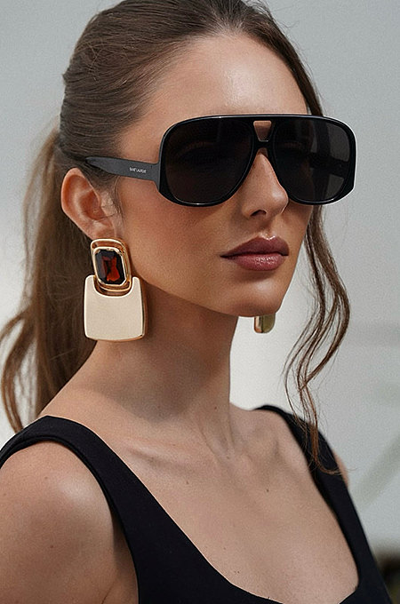 Saint Laurent Oversized Monogram Pilot Sunglasses