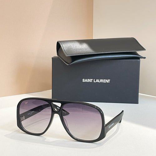 Saint Laurent Oversized Monogram Pilot Sunglasses
