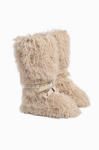 “Montagne Luxe Shearling Armure” — Couture Fur Boots with Atelier Strap Harness
