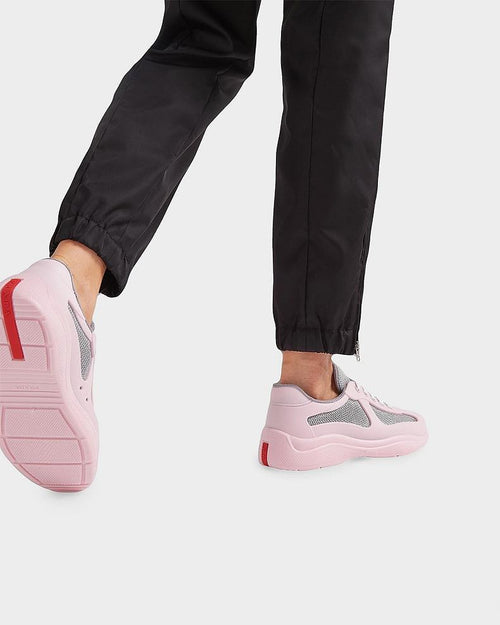 Prada – Rosa Stratus Velocity Knit Sneaker