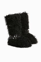 “Montagne Luxe Shearling Armure” — Couture Fur Boots with Atelier Strap Harness