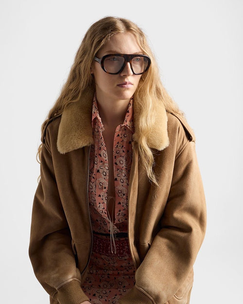 Prada – Plume Oversized Aviator Sunglasses