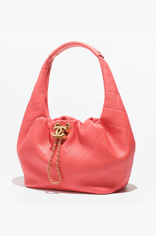 Chanel Rosée d’Été” Quilted Hobo Handbag — Coral Aura Edition
