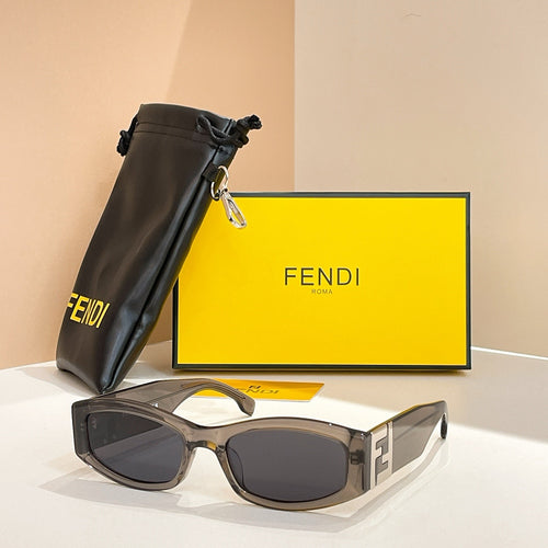FENDI Roma Rectangular Sunglasses – Sculpted FF Temple Edition