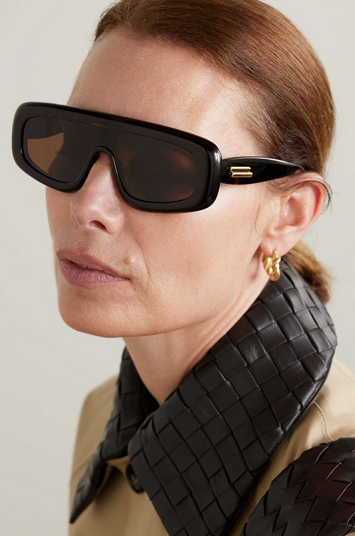 Bottega Veneta ‘Visio Scultoreo’ Oversized Shield Sunglasses