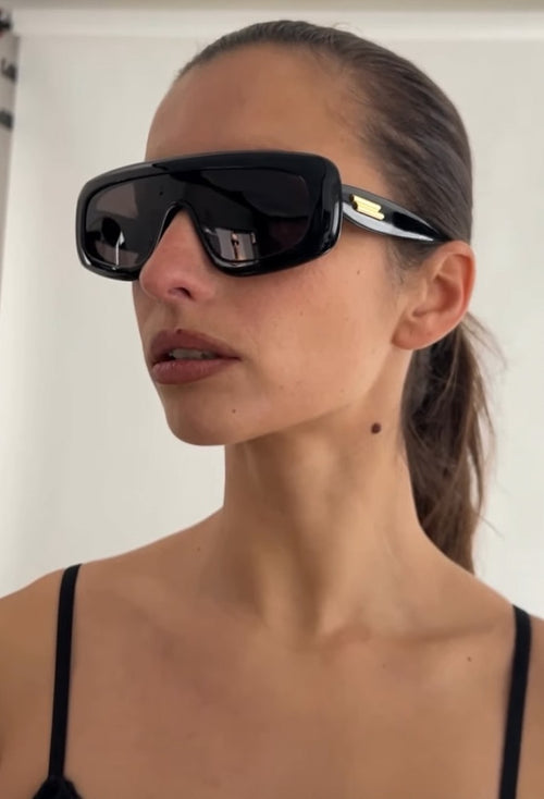Bottega Veneta ‘Visio Scultoreo’ Oversized Shield Sunglasses