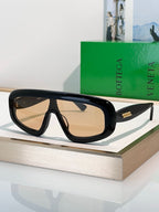 Bottega Veneta ‘Visio Scultoreo’ Oversized Shield Sunglasses