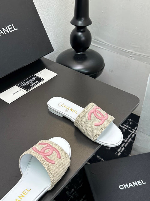 CC Satin Mule featuring Beige & Pink Satin Mule