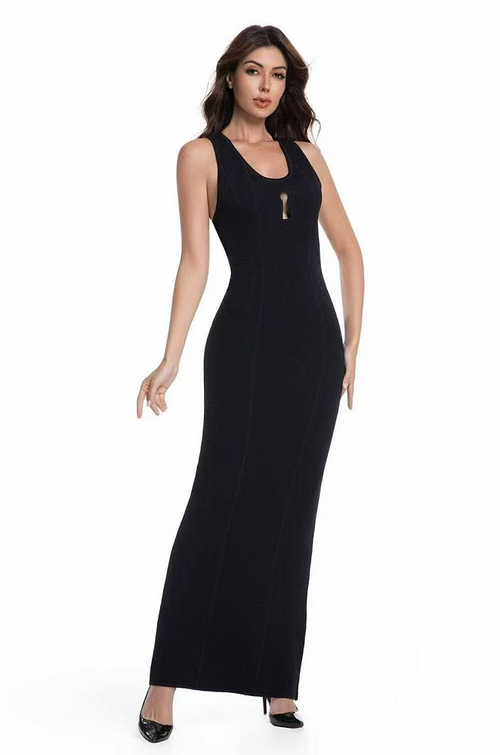 Schiaparelli “La Clef du Mystère” Sculpted Keyhole Knit Gown