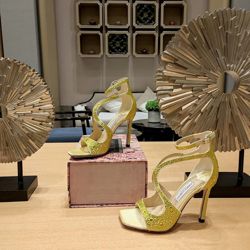 Jimmy Choo Luminara Crystal Wave Sandals – 36-41 (Multiple Colors)