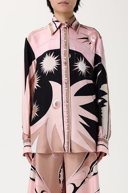 Emilio Pucci “Cosmica Rosa” Silk Pant Set
