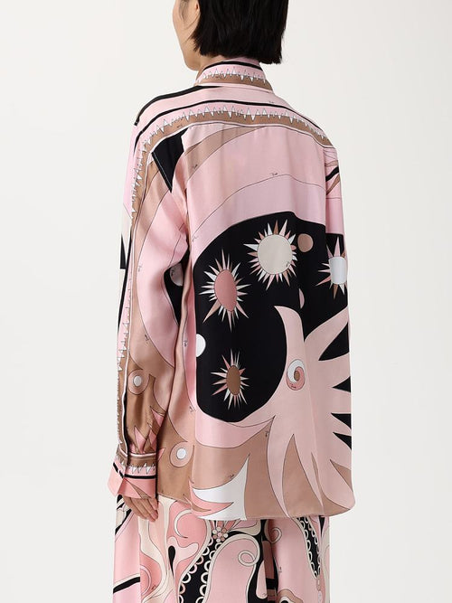 Emilio Pucci “Cosmica Rosa” Silk Pant Set