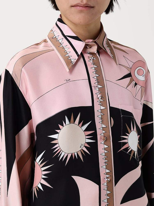 Emilio Pucci “Cosmica Rosa” Silk Pant Set