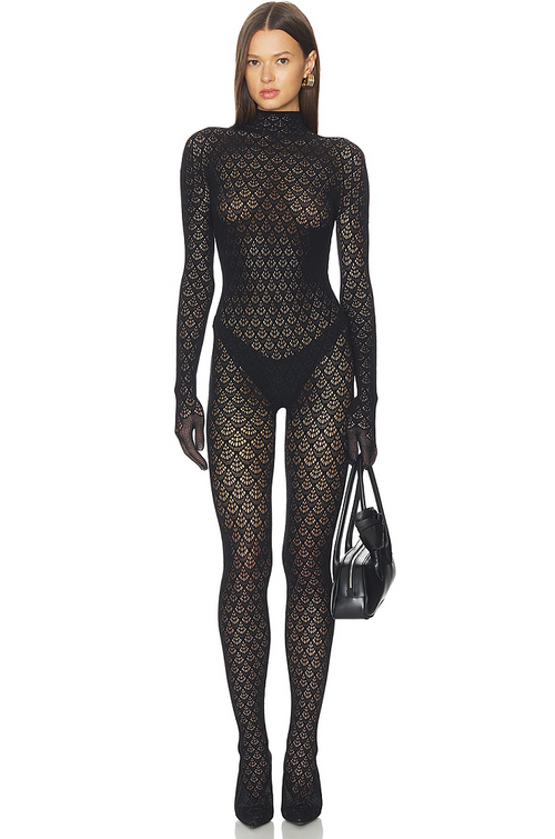 Dentelle Illusion Catsuit -Sculpted Lace Edition