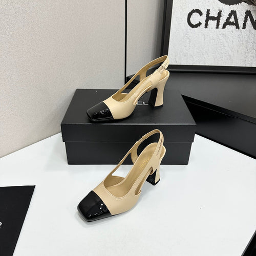 Chanel Épure Slingback Pumps – Beige & Noir Heritage Edition