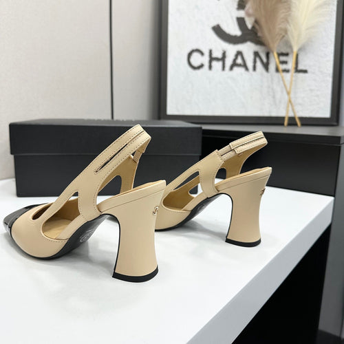Chanel Épure Slingback Pumps – Beige & Noir Heritage Edition