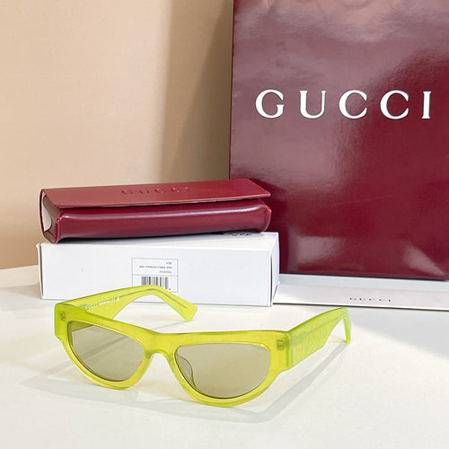 Gucci GG Translucent Cat-Eye Shield Sunglasses – Multi-Color Edition