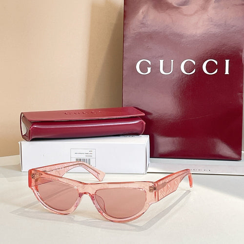 Gucci GG Translucent Cat-Eye Shield Sunglasses – Multi-Color Edition
