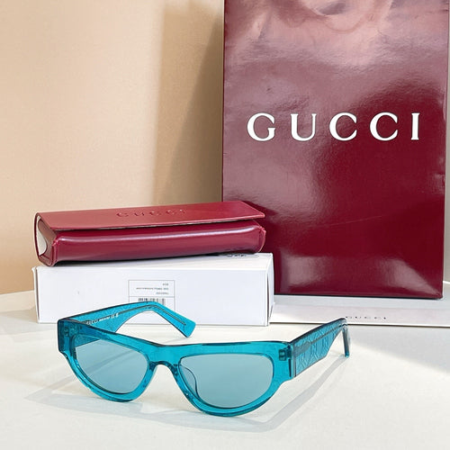 Gucci GG Translucent Cat-Eye Shield Sunglasses – Multi-Color Edition