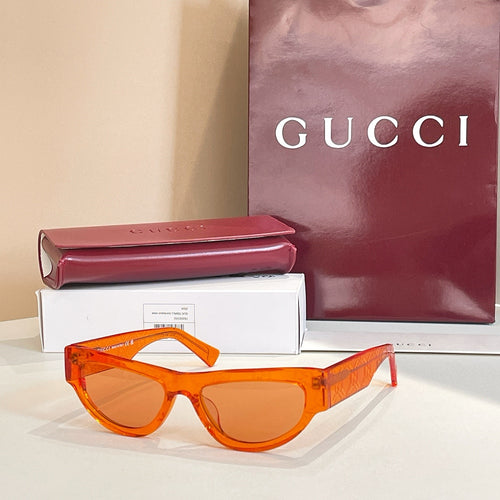 Gucci GG Translucent Cat-Eye Shield Sunglasses – Multi-Color Edition