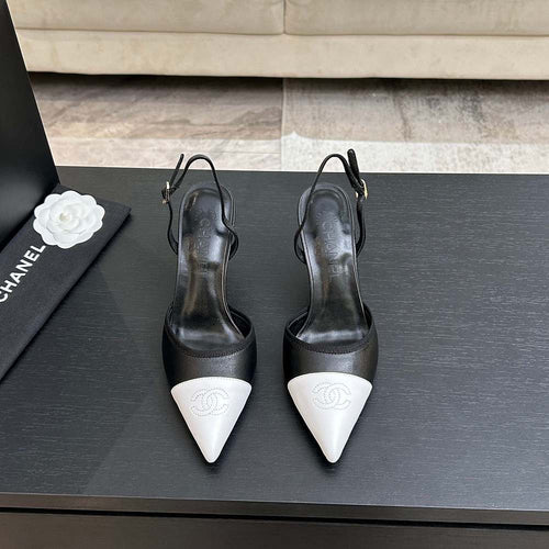 Chanel Épure Slingback Pumps – Noir & Blanc Stiletto Edition