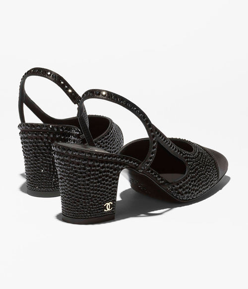 Chanel Éclat Nuit Slingback Pumps – Crystal Noir Edition