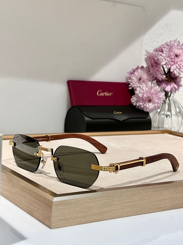 Cartier Santos de Cartier Rimless Sunglasses – Prestige Cartier Santos de Cartier Rimless Sunglasses – Prestige