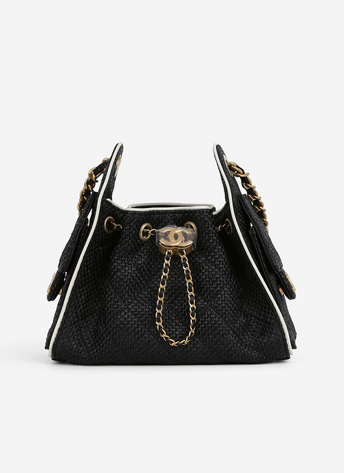 Chanel 25 Raffia Mini Handbag – Noir Riviera Édition