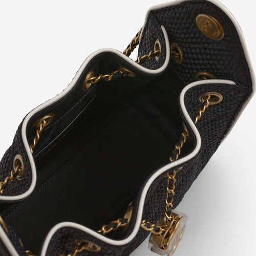 Chanel 25 Raffia Mini Handbag – Noir Riviera Édition