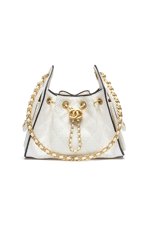 Chanel 25 Raffia Mini Handbag – Blanc Côte d’Azur
