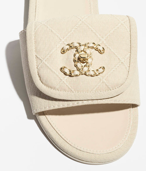 Chanel Quilted Raffia Slide Sandals – Blanc Riviera