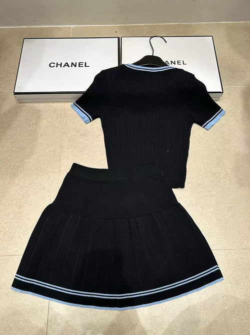 Chanel Côte d’Azur Knit Set – Pleated Mini Ensemble