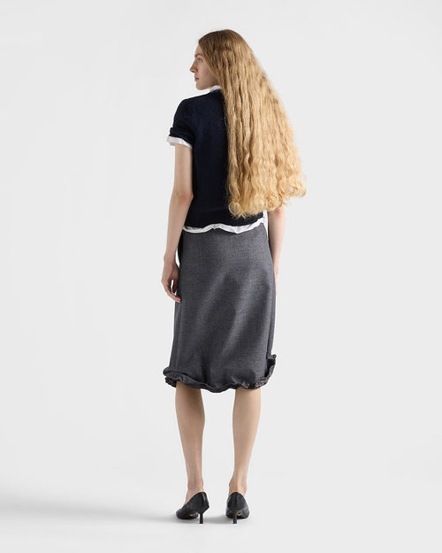 Prada Midnight Crystal-Collar Textured Knit Top (S–L)