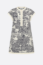 Christian Dior “Toile de Jouy” Jacquard Knit Mini Dress – Navy & Ivory