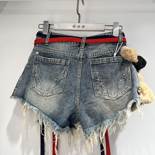 Teddy Playhouse Distressed Denim Shorts