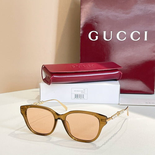 Gucci Crystal-Embellished Square Frame Sunglasses – Multiple Colors