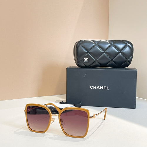 Chanel Oversized Square Pearl-Embellished Sunglasses