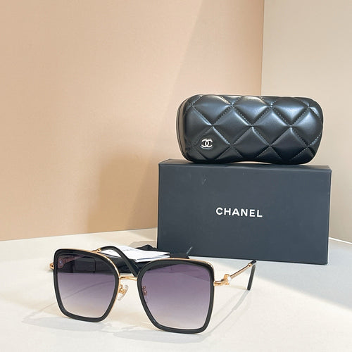Chanel Oversized Square Pearl-Embellished Sunglasses