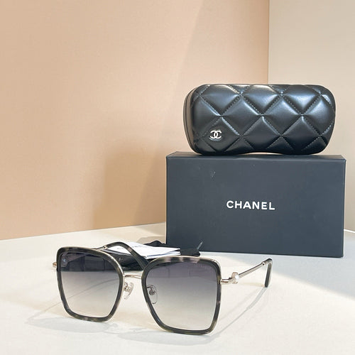 Chanel Oversized Square Pearl-Embellished Sunglasses