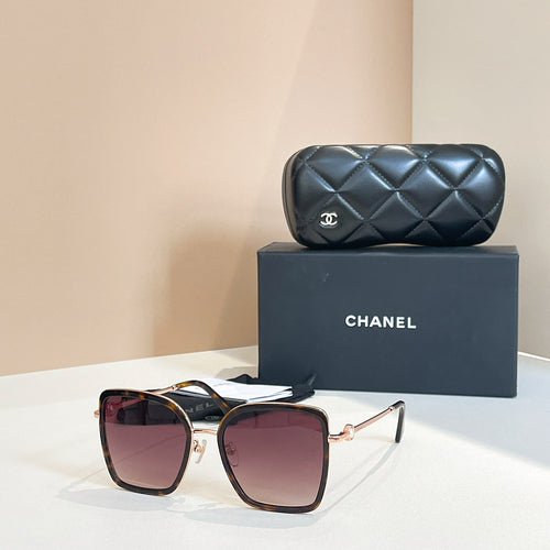 Chanel Oversized Square Pearl-Embellished Sunglasses