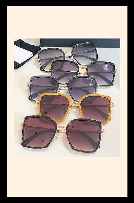 Chanel Oversized Square Pearl-Embellished Sunglasses