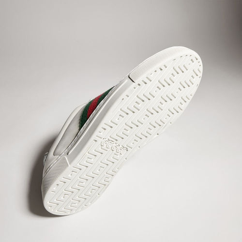 Gucci Ace Black Leather Web Sneakers