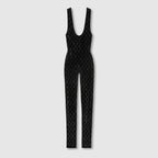 Gucci GG Crystal Velvet Catsuit – Noir Éclat