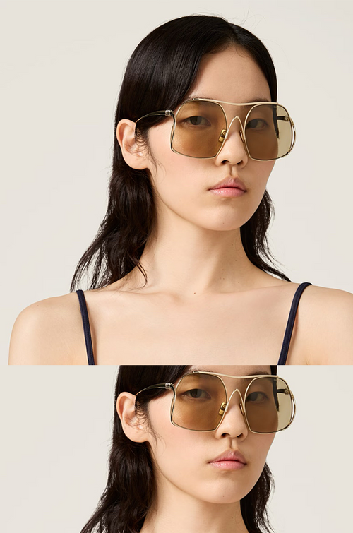 Miu Miu Oversized Geometric Sunglasses — Couture Glam Collection
